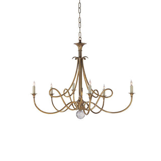 Double Twist Luxury Brass Chandelier