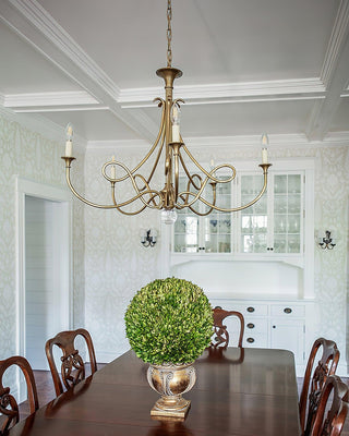 Double Twist Luxury Brass Chandelier