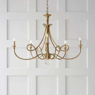 Double Twist Luxury Brass Chandelier