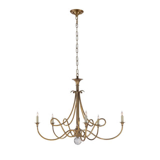 Double Twist Luxury Brass Chandelier