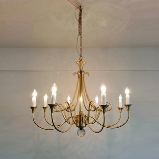 Double Twist Luxury Brass Chandelier