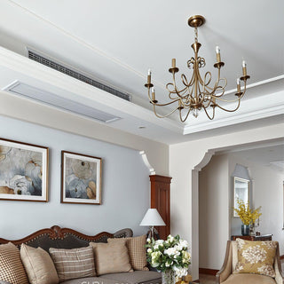 Double Twist Luxury Brass Chandelier