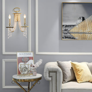 Glitz Gilded Age Metal Wall Lamp