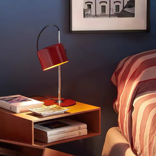 Retro Red & Black Metal Desk Lamp