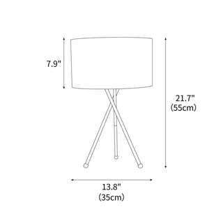 Drum Shaped Minimalist Fabirc Table Light