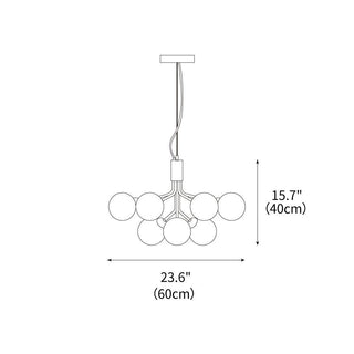 Drum Tower Octopus Sculptural Metal Chandelier