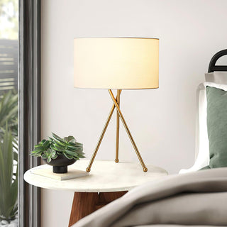 Drum Shaped Minimalist Fabirc Table Light