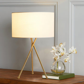 Drum Shaped Minimalist Fabirc Table Light