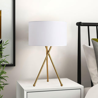 Drum Shaped Minimalist Fabirc Table Light