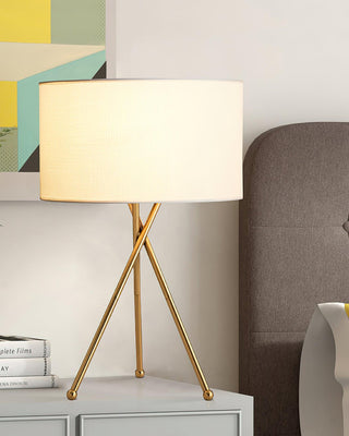 Drum Shaped Minimalist Fabirc Table Light