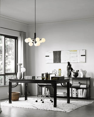 Drum Tower Octopus Sculptural Metal Chandelier