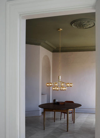 Drum Tower Octopus Sculptural Metal Chandelier