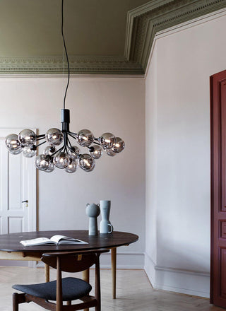 Drum Tower Octopus Sculptural Metal Chandelier