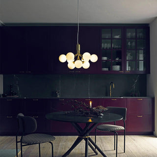 Drum Tower Octopus Sculptural Metal Chandelier