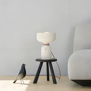 Contrast Black  White Geometric Table Lamp
