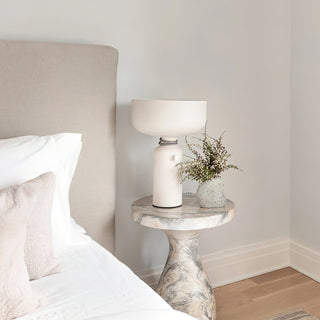 Contrast Black  White Geometric Table Lamp