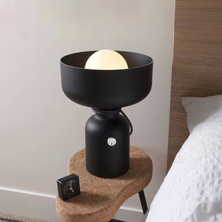 Contrast Black  White Geometric Table Lamp