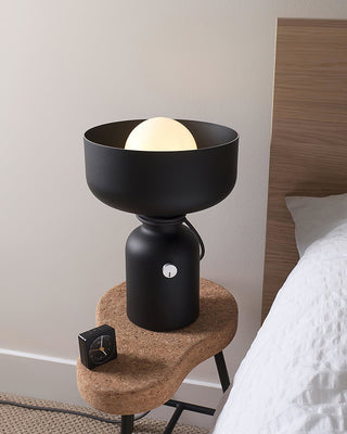 Contrast Black  White Geometric Table Lamp