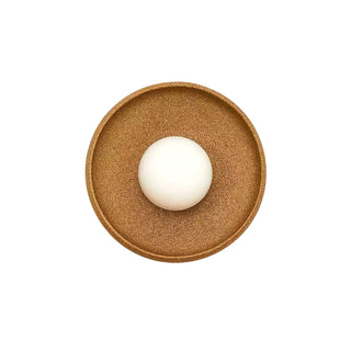Jasper Minimalist Ceramic Disc Wall Sconce