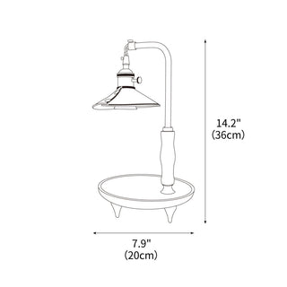 Juno Retro Wood Table Lamp