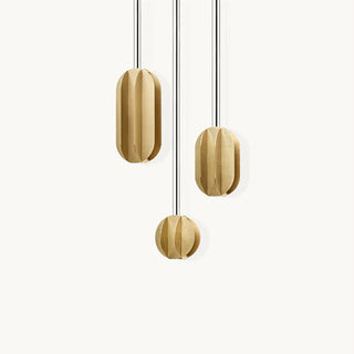 EL Cascading Oval Gold Pendant Light