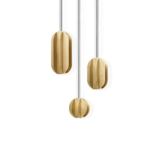 EL Cascading Oval Gold Pendant Light