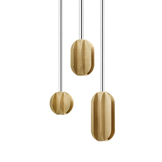 EL Cascading Oval Gold Pendant Light