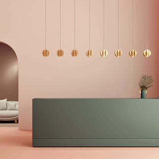EL Cascading Oval Gold Pendant Light