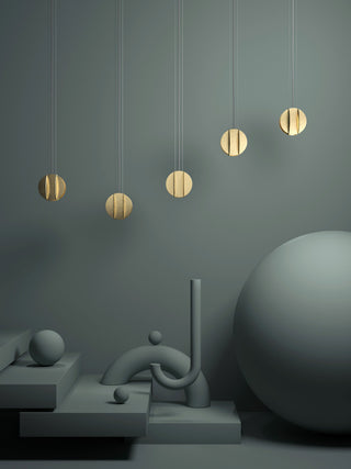 EL Cascading Oval Gold Pendant Light