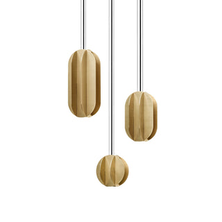 EL Cascading Oval Gold Pendant Light