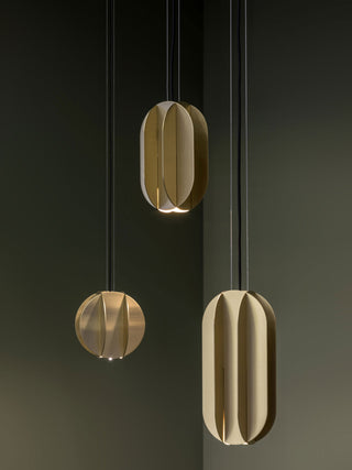 EL Cascading Oval Gold Pendant Light