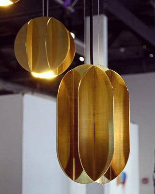 EL Cascading Oval Gold Pendant Light