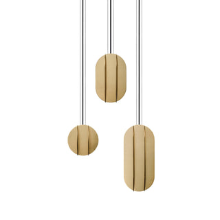 EL Cascading Oval Gold Pendant Light