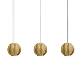 EL Cascading Oval Gold Pendant Light