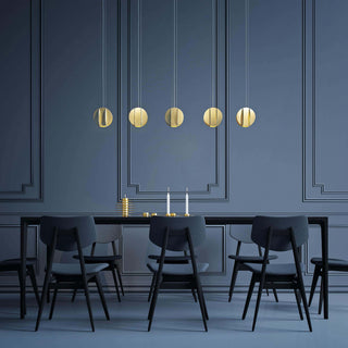 EL Cascading Oval Gold Pendant Light
