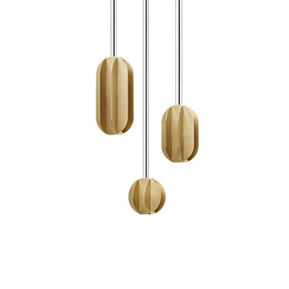 EL Cascading Oval Gold Pendant Light