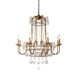 Early American Vintage Iron Chandelier
