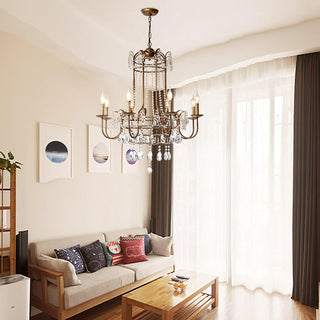 Early American Vintage Iron Chandelier