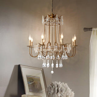 Early American Vintage Iron Chandelier