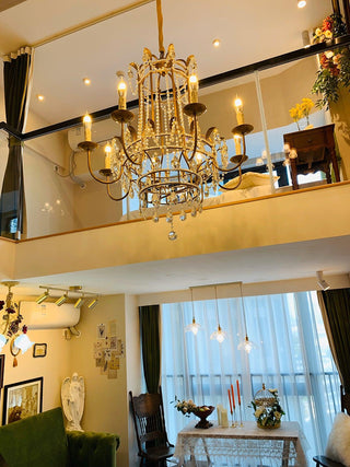 Early American Vintage Iron Chandelier