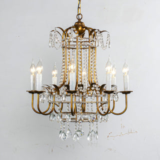 Early American Vintage Iron Chandelier