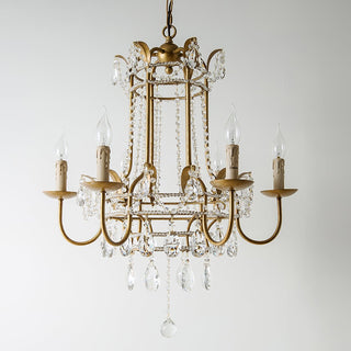 Early American Vintage Iron Chandelier