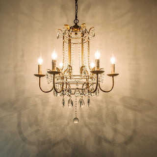 Early American Vintage Iron Chandelier