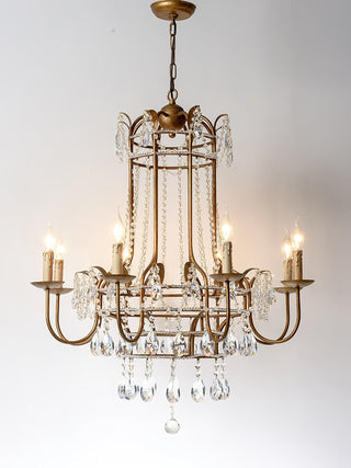 Early American Vintage Iron Chandelier