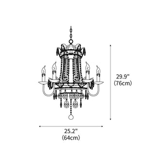 Early American Vintage Iron Chandelier