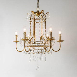 Early American Vintage Iron Chandelier