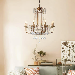 Early American Vintage Iron Chandelier