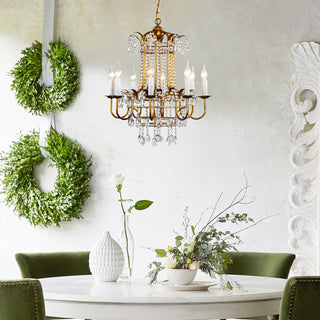 Early American Vintage Iron Chandelier