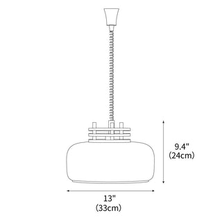 Ebb Industrial Glass Pendant Light