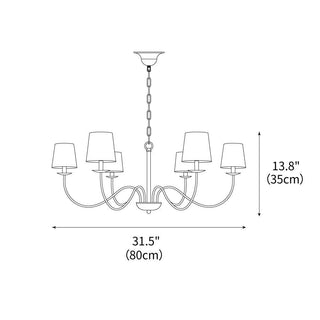 Eclipse Vintage Fabric Chandelier